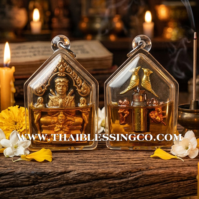 🔱 Khun Phaen Sane Hong Phrai – "Gold-Brushed Cemetery Clay" Edition – Luang Pu Nen Kaeo (2567) – The Divine Engine for Infinite Fortune, Sovereign Authority, and Absolute Destiny Manifestation!