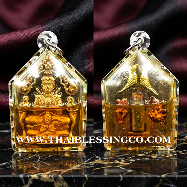 🔱 Khun Phaen Sane Hong Phrai – "Gold-Brushed Cemetery Clay" Edition – Luang Pu Nen Kaeo (2567) – The Divine Engine for Infinite Fortune, Sovereign Authority, and Absolute Destiny Manifestation!