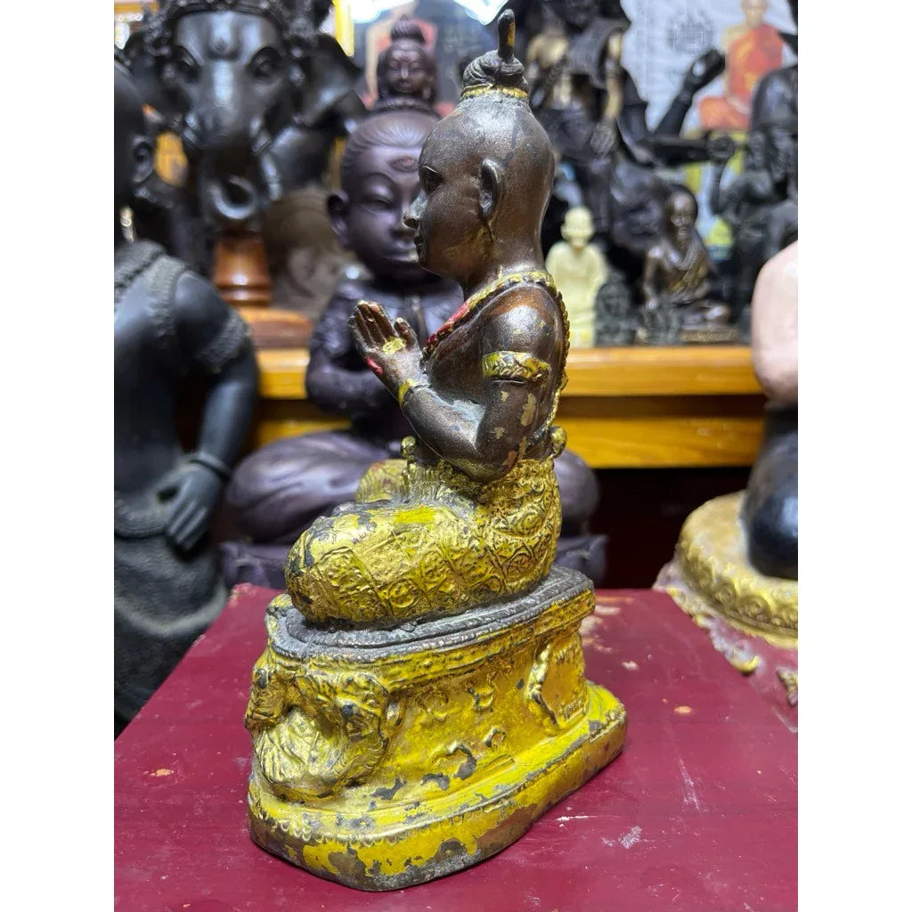 ✨ Kuman Thong Millionaire Edition – Rare Sacred Resin Amulet with Abundant Sacred Powders by Wat Noi Nang Hong, Bangkok (Circa 1983-1987)