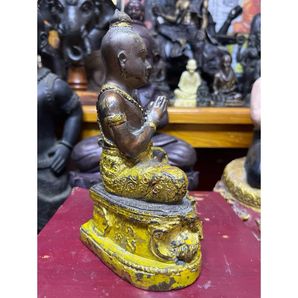 ✨ Kuman Thong Millionaire Edition – Rare Sacred Resin Amulet with Abundant Sacred Powders by Wat Noi Nang Hong, Bangkok (Circa 1983-1987)