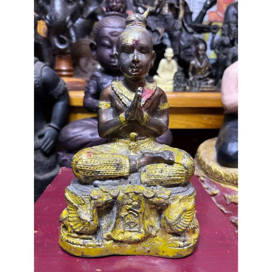 ✨ Kuman Thong Millionaire Edition – Rare Sacred Resin Amulet with Abundant Sacred Powders by Wat Noi Nang Hong, Bangkok (Circa 1983-1987)