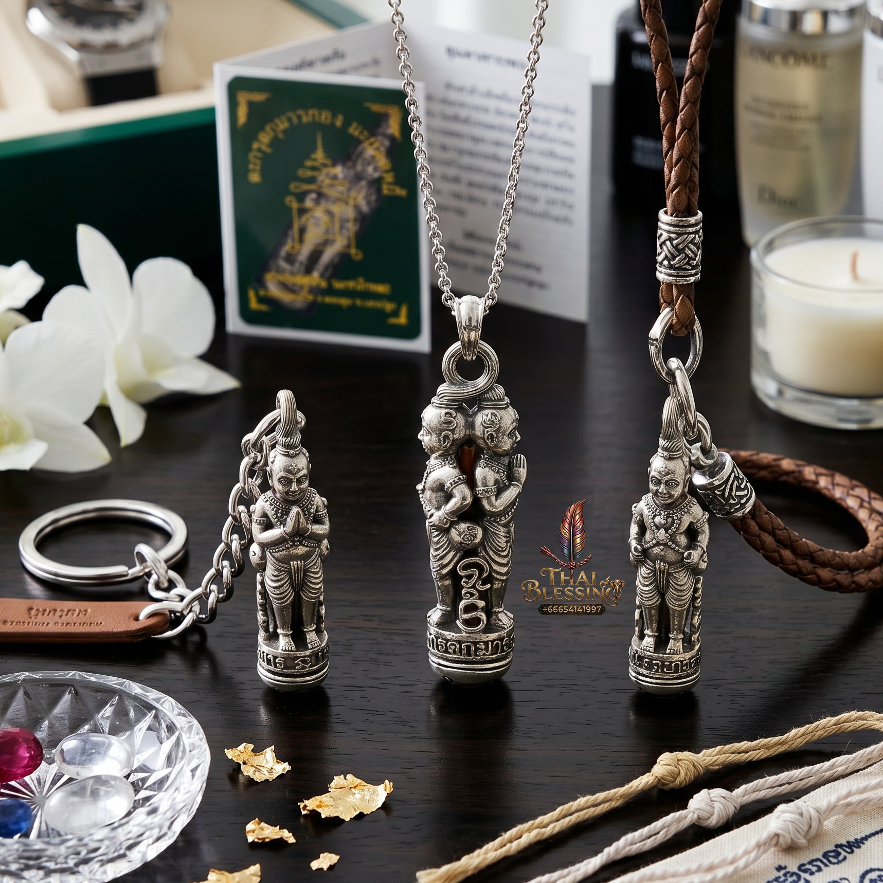 ✨👶🌟 Authentic Thai Amulet Sovereign Asset Catalyst - Cosmic Abundance Takrut Sleeve (4.7x1.8 cm), Ajarn Subin 2013 High-Brilliance Native Nickel Shield