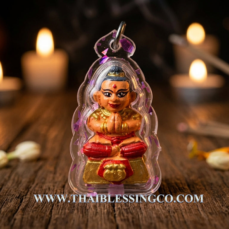 👶 Kuman Thep Setthee "Luk Kham-Luk Khun": The Sovereign Guardian of Golden Support and Multiplied Wealth by Luang Phor Mian (2568) RED