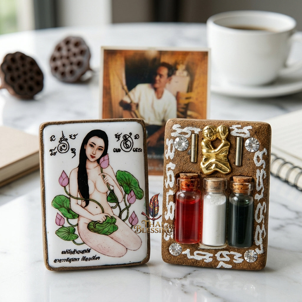 🌸 Locket Mae Bua Chao Saneh (Bua Bang Bai): The Sovereign Queen of Enchantment – Arjan Sunthorn Phueakthiang (2561) – The Ultimate Alchemical Engine for Absolute Attraction & Infinite Fortune!