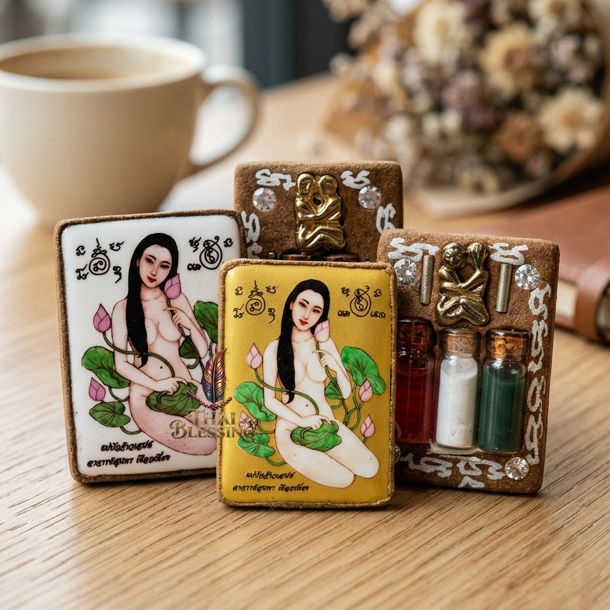 🌸 Locket Mae Bua Chao Saneh (Bua Bang Bai): The Sovereign Queen of Enchantment – Arjan Sunthorn Phueakthiang (2561) – The Ultimate Alchemical Engine for Absolute Attraction & Infinite Fortune!