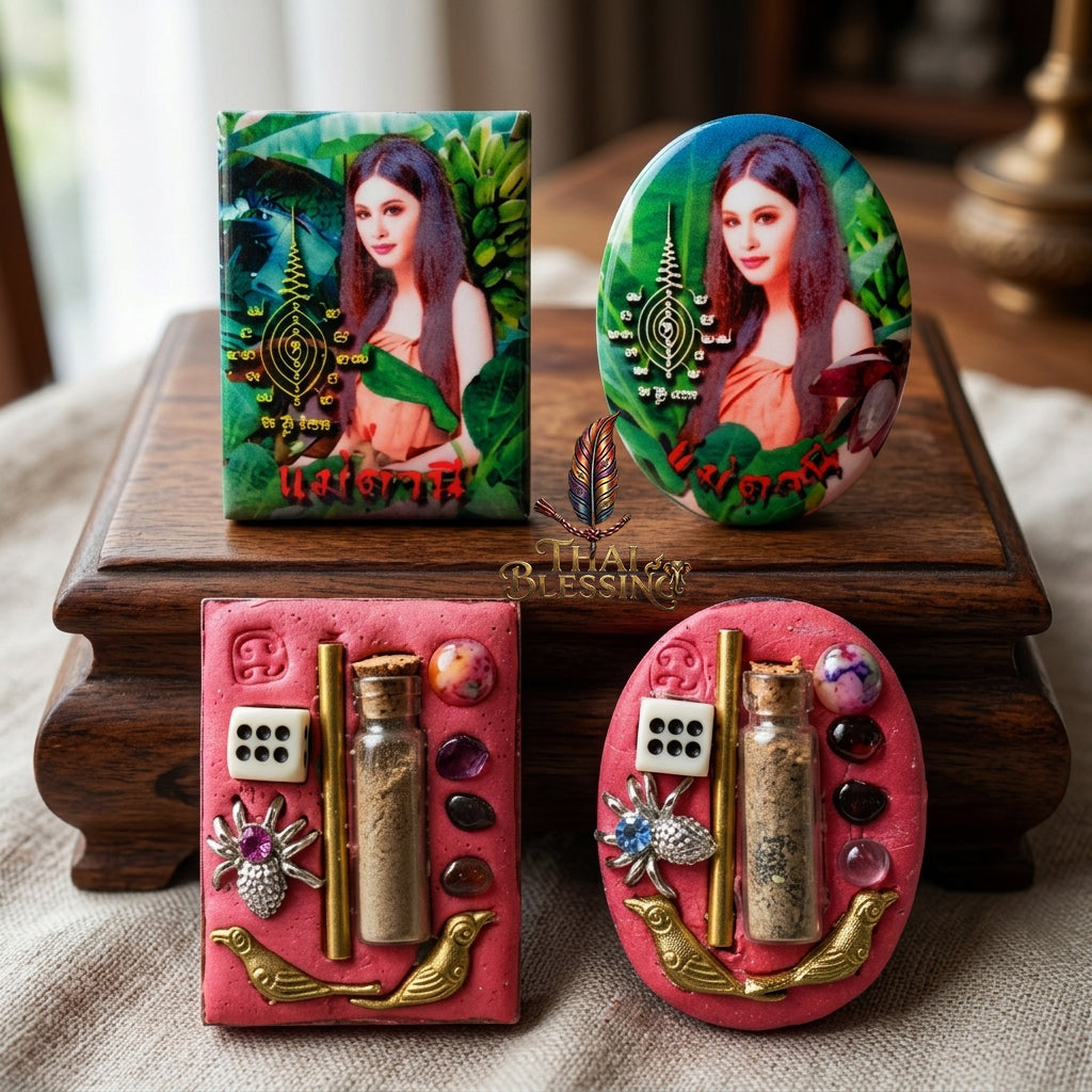 🔱 Locket Mae Tani: The Sovereign Queen of Emerald Abundance – Khru Ba Na (Samnaksong Doi I Hui) – The Ultimate Alchemical Engine for Financial Harvest & Hypnotic Attraction!