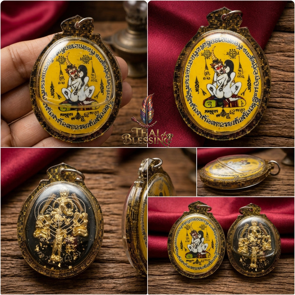 🔱 Locket Phor Ngang Roy Choo The Sovereign of 100 Lovers & Infinite Wealth – (Rakha & Dok Thong Yonee Oil Edition) – Luang Phor Mian, Buriram – The Ultimate Alchemical Engine for Absolute Attraction, Financial Dominance, and Unstoppable Aura!