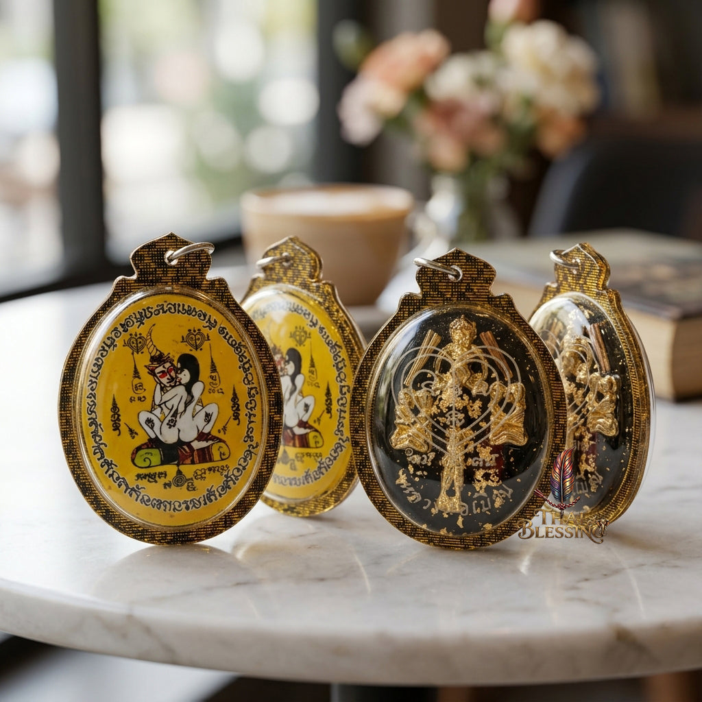 🔱 Locket Phor Ngang Roy Choo The Sovereign of 100 Lovers & Infinite Wealth – (Rakha & Dok Thong Yonee Oil Edition) – Luang Phor Mian, Buriram – The Ultimate Alchemical Engine for Absolute Attraction, Financial Dominance, and Unstoppable Aura!