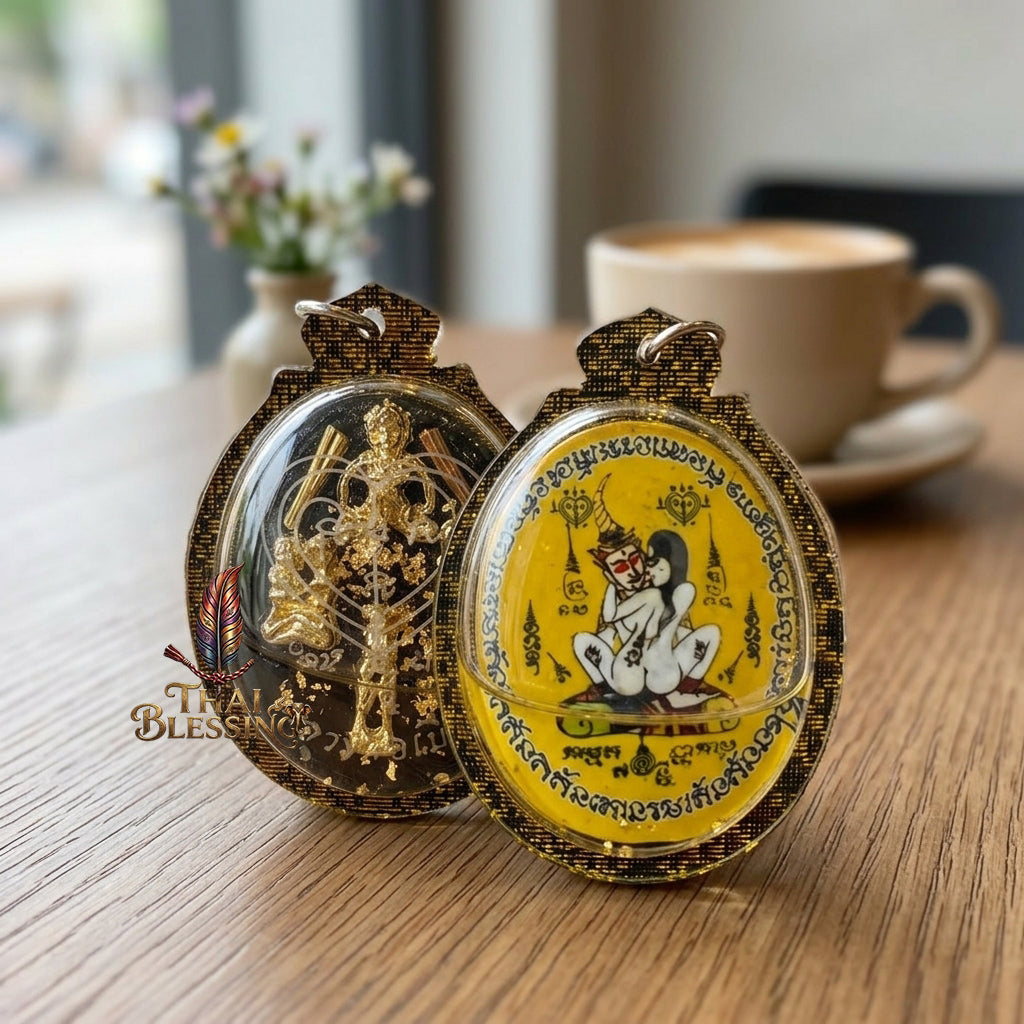 🔱 Locket Phor Ngang Roy Choo The Sovereign of 100 Lovers & Infinite Wealth – (Rakha & Dok Thong Yonee Oil Edition) – Luang Phor Mian, Buriram – The Ultimate Alchemical Engine for Absolute Attraction, Financial Dominance, and Unstoppable Aura!