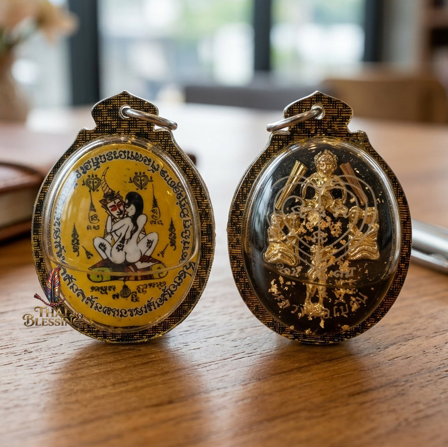 🔱 Locket Phor Ngang Roy Choo The Sovereign of 100 Lovers & Infinite Wealth – (Rakha & Dok Thong Yonee Oil Edition) – Luang Phor Mian, Buriram – The Ultimate Alchemical Engine for Absolute Attraction, Financial Dominance, and Unstoppable Aura!