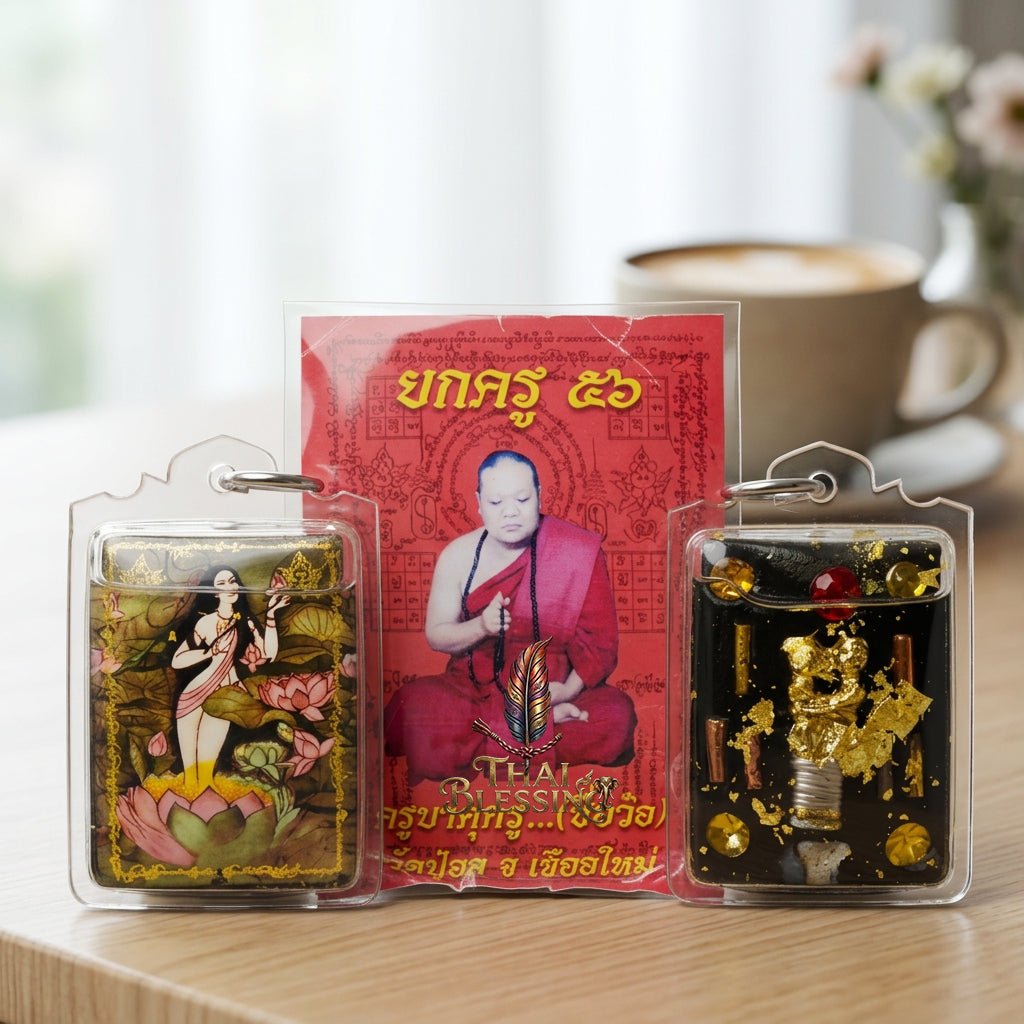 🌸 Locket Phrai Ueang Fa The Sovereign of Lanna Enchantment & Infinite Fortune – Kruba Phon (Tu Phon) – Wat Pu Ho (2556) – The Ultimate Alchemical Engine for Hypnotic Attraction & Wealth!