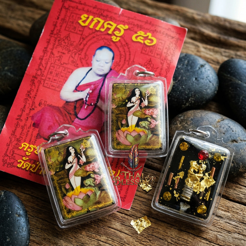 🌸 Locket Phrai Ueang Fa The Sovereign of Lanna Enchantment & Infinite Fortune – Kruba Phon (Tu Phon) – Wat Pu Ho (2556) – The Ultimate Alchemical Engine for Hypnotic Attraction & Wealth!