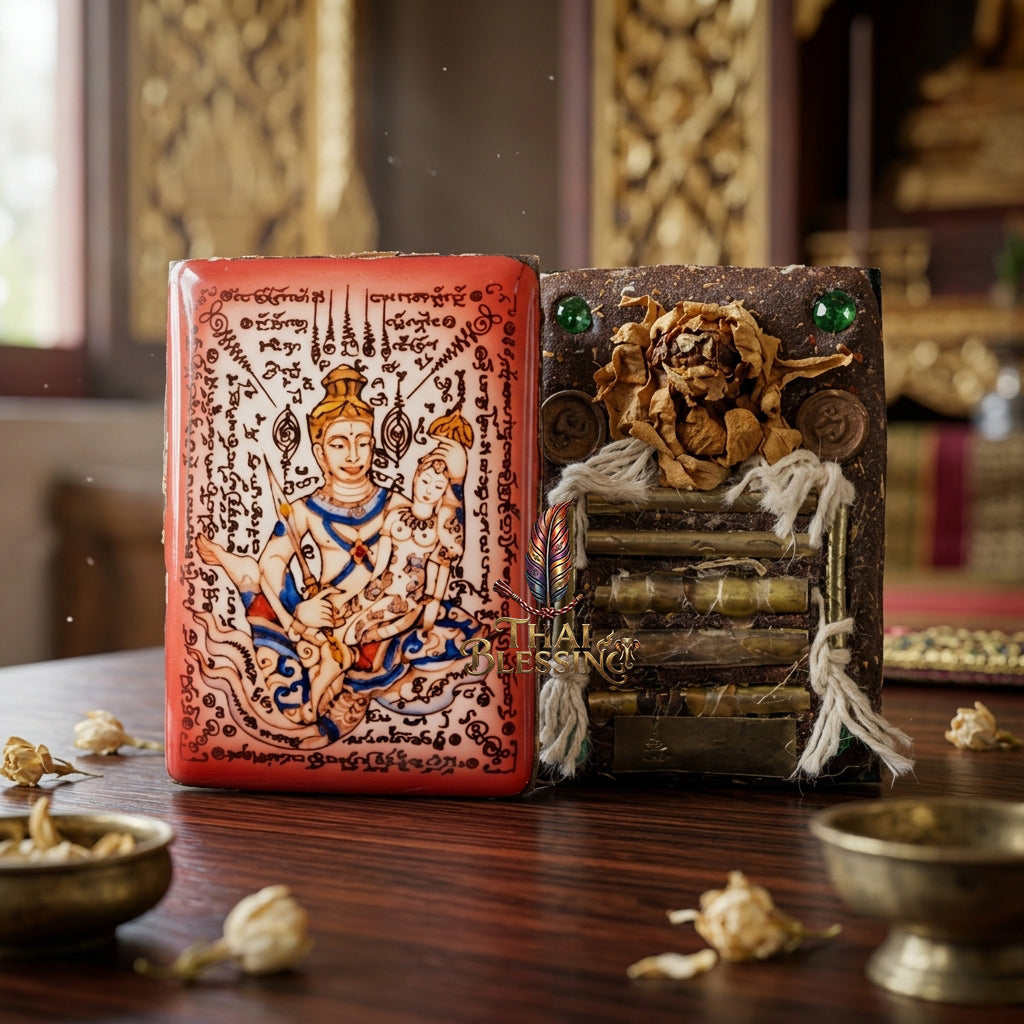 🔱 Locket Petch Payatorn Small Red Scene (The High-Vibration Charisma Shield): Crimson Power Core for Intense Personal Dominance, High-Ticket Conversion & Unyielding Protective Authority! Amulet
