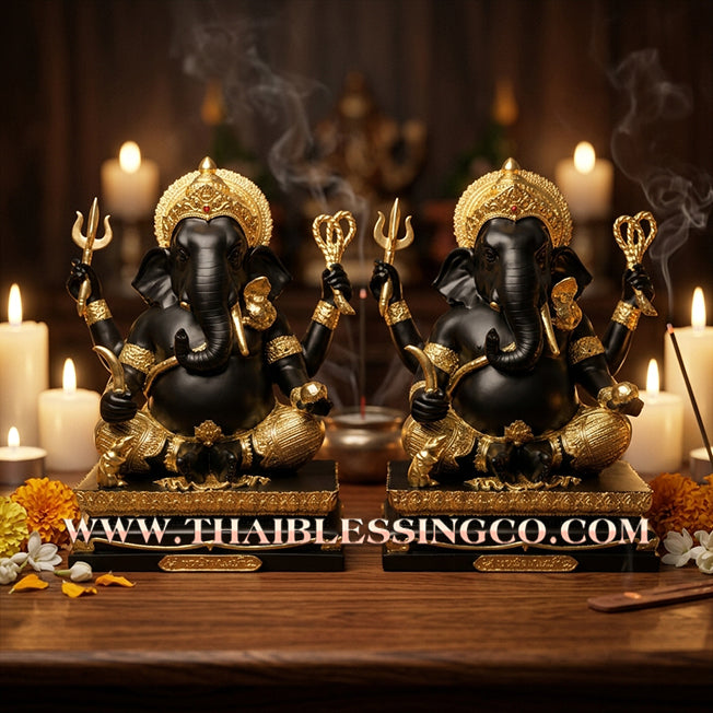 🐘💰 Lord Ganesha (Phra Pikanet) – "Mang Mee Ngoen Thong" (Abundant Wealth) – The Divine Engine for Total Obstacle Removal, Commercial Dominance, and Unstoppable Life Elevation! Size11*16 cm