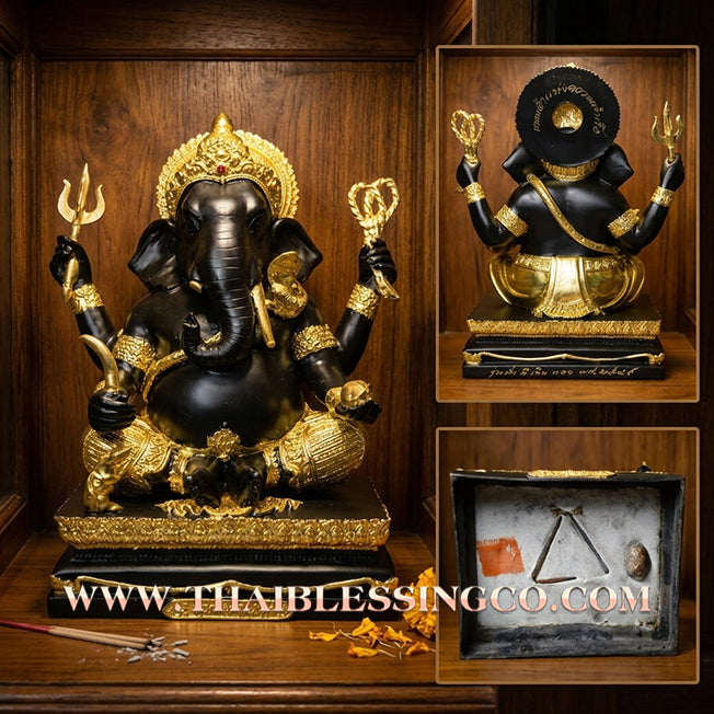 🐘💰 Lord Ganesha (Phra Pikanet) – "Mang Mee Ngoen Thong" (Abundant Wealth) – The Divine Engine for Total Obstacle Removal, Commercial Dominance, and Unstoppable Life Elevation! Size11*16 cm