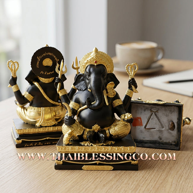 🐘💰 Lord Ganesha (Phra Pikanet) – "Mang Mee Ngoen Thong" (Abundant Wealth) – The Divine Engine for Total Obstacle Removal, Commercial Dominance, and Unstoppable Life Elevation! Size11*16 cm