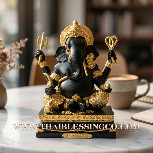🐘💰 Lord Ganesha (Phra Pikanet) – "Mang Mee Ngoen Thong" (Abundant Wealth) – The Divine Engine for Total Obstacle Removal, Commercial Dominance, and Unstoppable Life Elevation! Size11*16 cm