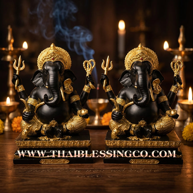🐘💰 Lord Ganesha (Phra Pikanet) – "Mang Mee Ngoen Thong" (Abundant Wealth) – The Divine Engine for Total Obstacle Removal, Commercial Dominance, and Unstoppable Life Elevation! Size11*16 cm