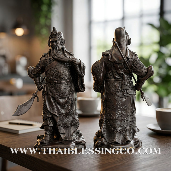 ⚔️💰 Lord Guan Yu (The God of Honor & War) – Blackened Samrit Bronze Altar Edition: "Song Nam" Batch – Luang Pu Key, Wat Sri Lamyong – The Divine Engine for Absolute Business Dominance, Strategic Victory, and Sovereign Life Elevation!