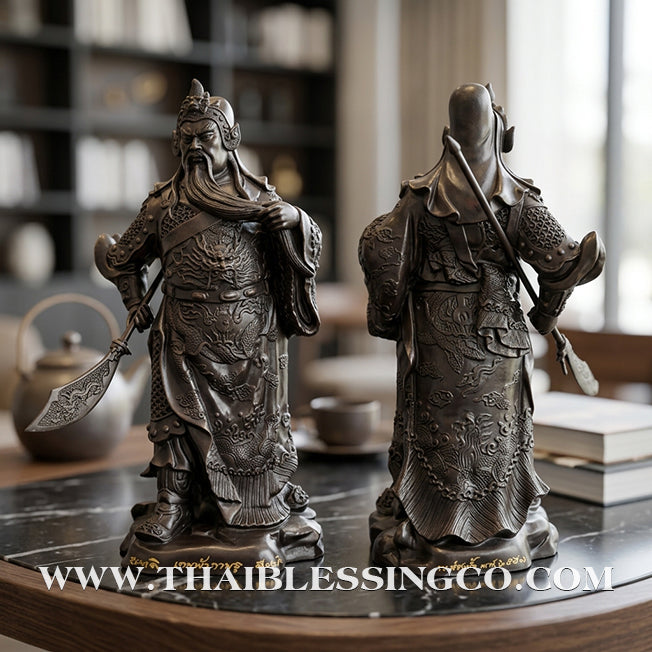 ⚔️💰 Lord Guan Yu (The God of Honor & War) – Blackened Samrit Bronze Altar Edition: "Song Nam" Batch – Luang Pu Key, Wat Sri Lamyong – The Divine Engine for Absolute Business Dominance, Strategic Victory, and Sovereign Life Elevation!