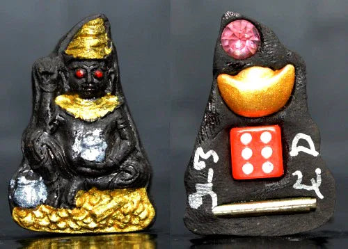 💜 Lord of Charm & Favor – Phor Ngang “Over Destiny” Black Charm Powder Amulet in Enchanted Oil for Affection, Support & Protective Fortune