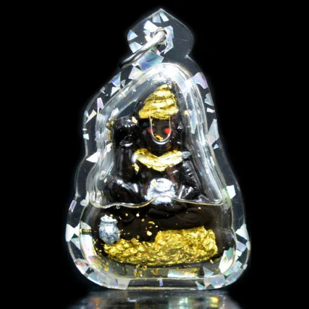 💜 Lord of Charm & Favor – Phor Ngang “Over Destiny” Black Charm Powder Amulet in Enchanted Oil for Affection, Support & Protective Fortune Waterproof Casing