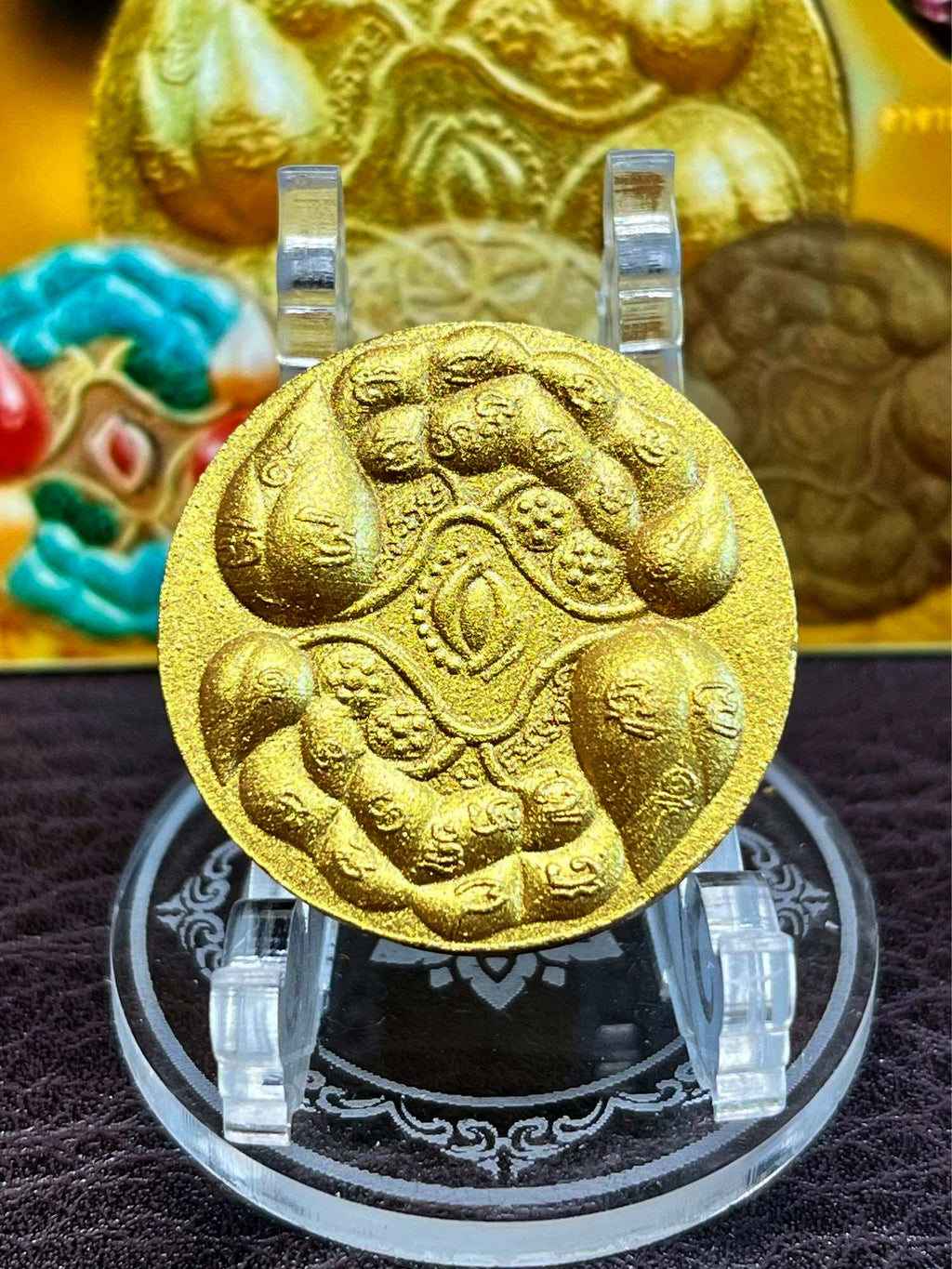 🪙 “Lotus Veil Charm Tablet” – Bua Bang Bai Attraction & Social Grace Powder Amulet by Ajarn Prakhong, “Charoen” Prosperity Edition