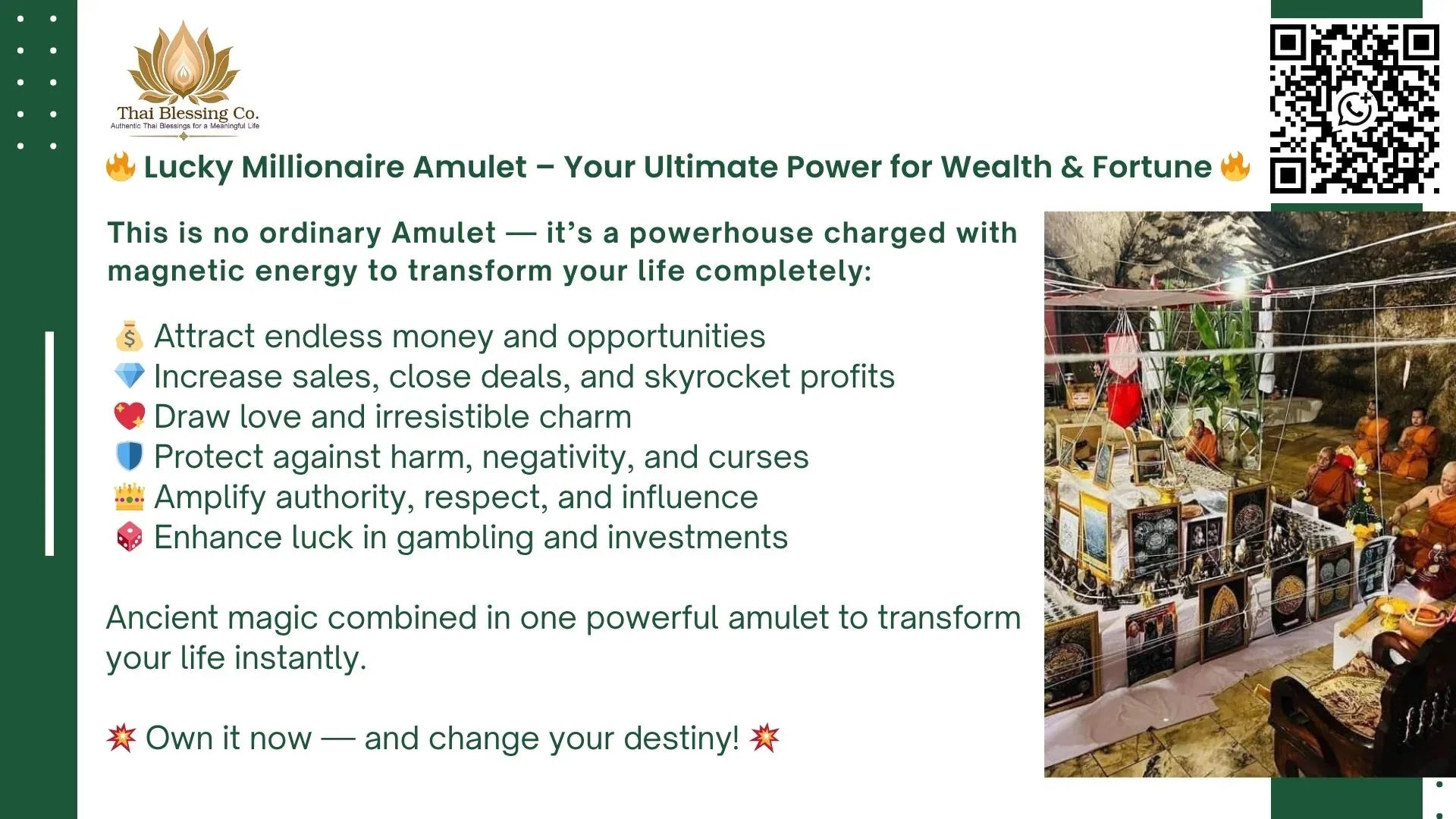 Lucky Millionaire Amulet - Luang Por Im, Wat Thung Na Mai for Wealth, Protection, and Good Fortune