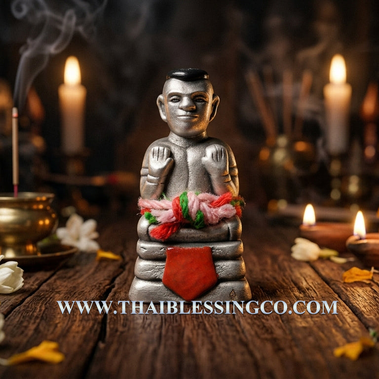 ✨ Luminous Abundance Guardian: Blessed "Kuman Thong Phoem Sap" Amulet – Sacred "Ngern Yuang" Liquid Silver Metal for Increasing Wealth & Prosperity (2023 Edition by Luang Pu Kao)