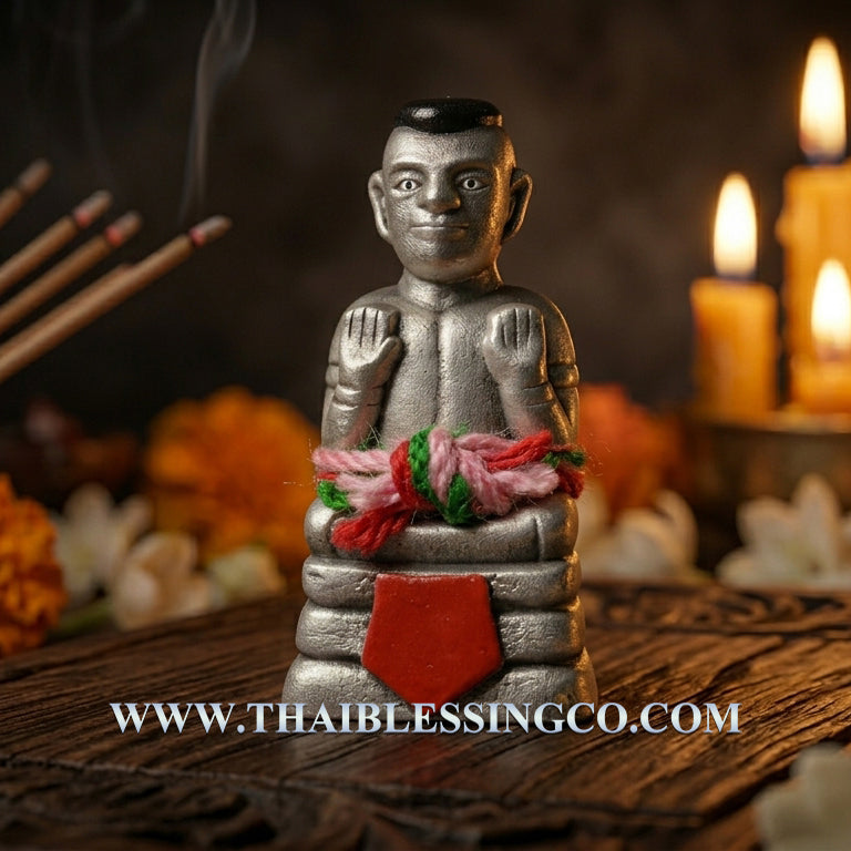 ✨ Luminous Abundance Guardian: Blessed "Kuman Thong Phoem Sap" Amulet – Sacred "Ngern Yuang" Liquid Silver Metal for Increasing Wealth & Prosperity (2023 Edition by Luang Pu Kao)