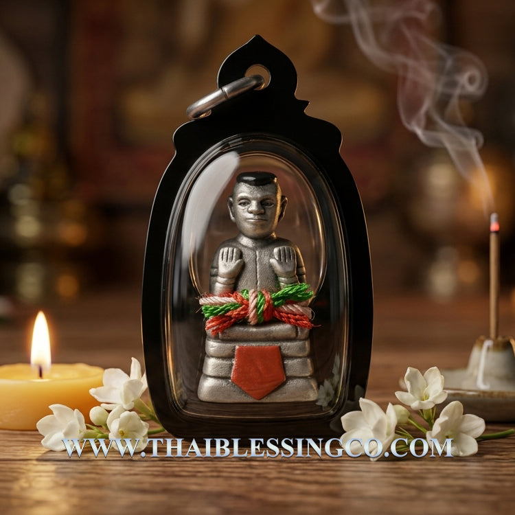 ✨ Luminous Abundance Guardian: Blessed "Kuman Thong Phoem Sap" Amulet – Sacred "Ngern Yuang" Liquid Silver Metal for Increasing Wealth & Prosperity (2023 Edition by Luang Pu Kao)