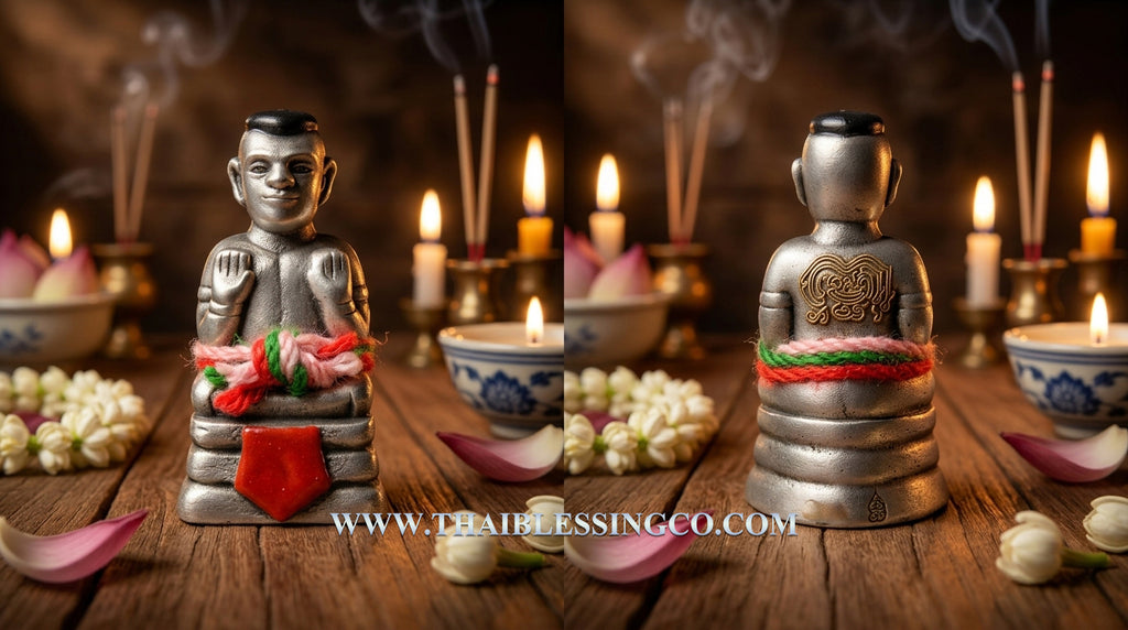 ✨ Luminous Abundance Guardian: Blessed "Kuman Thong Phoem Sap" Amulet – Sacred "Ngern Yuang" Liquid Silver Metal for Increasing Wealth & Prosperity (2023 Edition by Luang Pu Kao)
