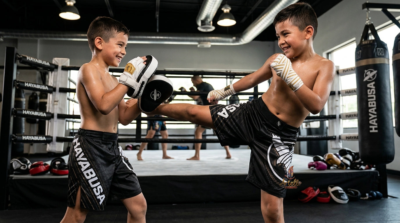 🥇MMA Fight Shorts Premium Satin MMA Shorts Cage Fighting Kickboxing Training Shorts Quick Dry Combat Gear Men Women Kids