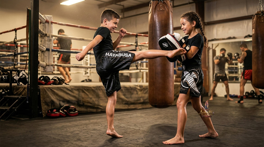 🥇MMA Fight Shorts Premium Satin MMA Shorts Cage Fighting Kickboxing Training Shorts Quick Dry Combat Gear Men Women Kids