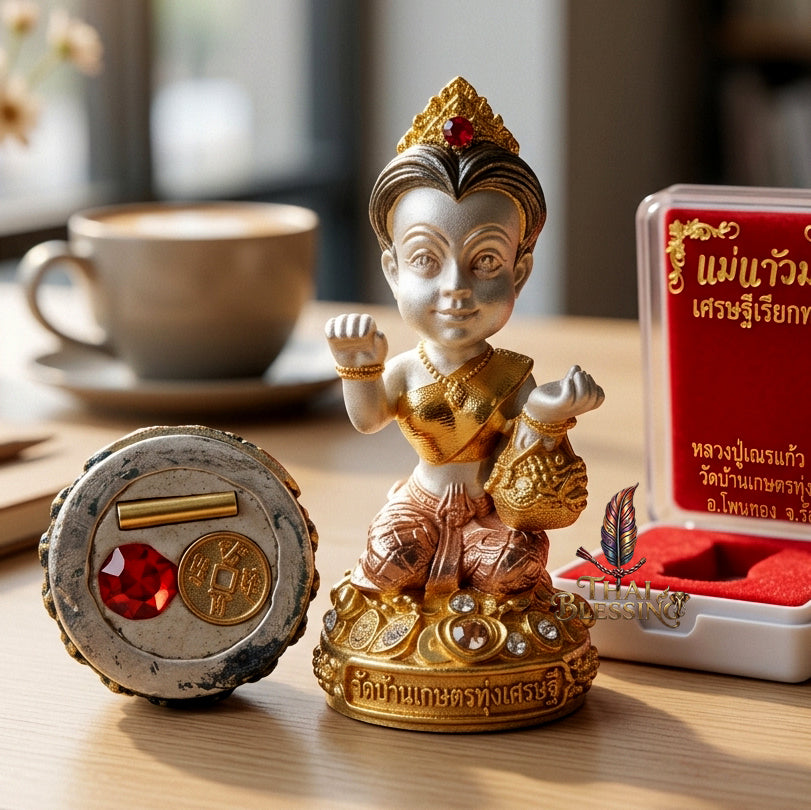 🔱 Mae Kaew Manee Setthi – The Sovereign Summoner of Billionaire Wealth – Luang Pu Nen Kaew, Wat Ban Kaset Thung Setthi (2561) – The Ultimate Engine for Financial Flow, Hypnotic Attraction, and Market Dominance!