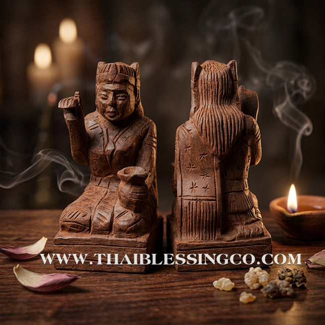 👸💰 Mae Nang Kwak (The Beckoning Lady) – Hand-Carved Sacred Takian Wood Altar Edition: Ta Phun (Pu Khem Thong), Phetchabun – The Divine Engine for Unstoppable Cash Flow, Miraculous Trade, and Sovereign Life Elevation!