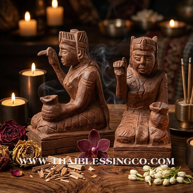 👸💰 Mae Nang Kwak (The Beckoning Lady) – Hand-Carved Sacred Takian Wood Altar Edition: Ta Phun (Pu Khem Thong), Phetchabun – The Divine Engine for Unstoppable Cash Flow, Miraculous Trade, and Sovereign Life Elevation!