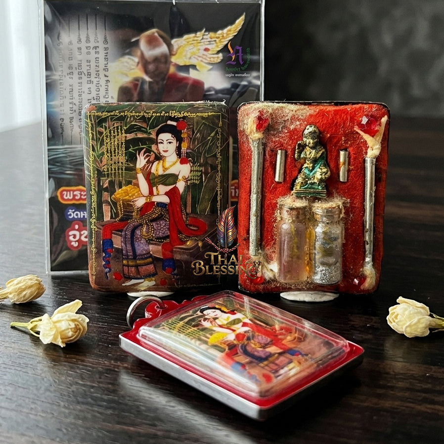 🌿 Mae Phrai Tani: The Celestial Matriarch of Fortune & Charm – Phra Arjan Chalerm – Wat Huay Din Chi – The Ultimate Alchemical Engine for Abundance & Magnetic Grace! Standard version