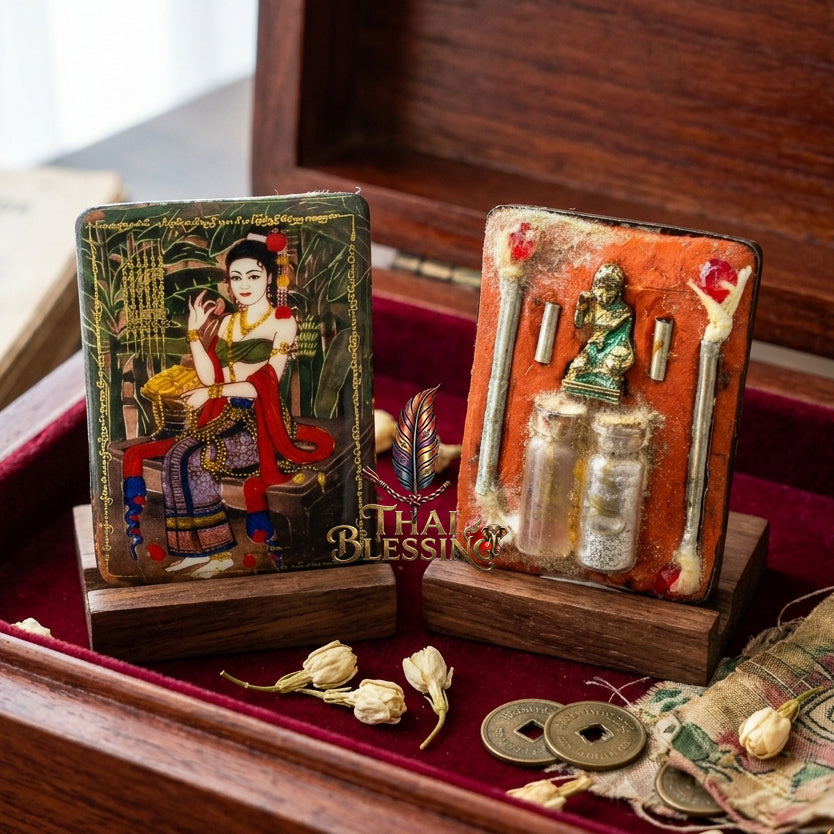 🌿 Mae Phrai Tani: The Celestial Matriarch of Fortune & Charm – Phra Arjan Chalerm – Wat Huay Din Chi – The Ultimate Alchemical Engine for Abundance & Magnetic Grace!