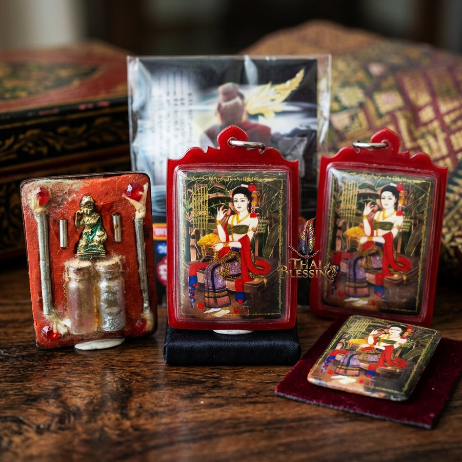 🌿 Mae Phrai Tani: The Celestial Matriarch of Fortune & Charm – Phra Arjan Chalerm – Wat Huay Din Chi – The Ultimate Alchemical Engine for Abundance & Magnetic Grace!