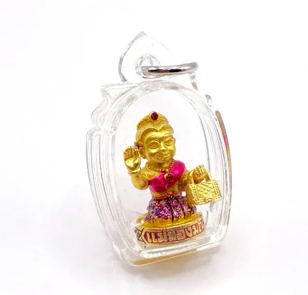 ✨ Golden Mother of Money – Mae Thongmanee “Wealth Caller” Mini Charm for Sales, Cash Flow & Loving Financial Support size 3.7*2.3 cm