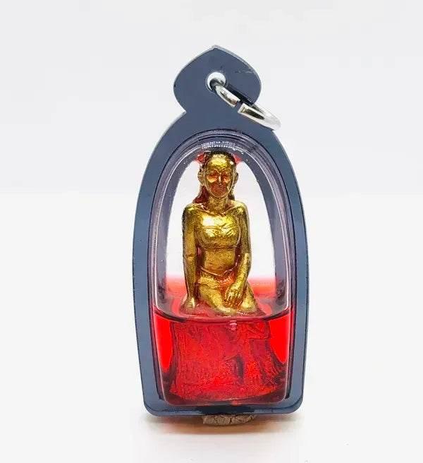 Mae Ta-Khian Golden Statue – Bunsithong Wealth & Blessing Charm | Handmade at Wat Kok Samran, Phetchabun 2023 Edition