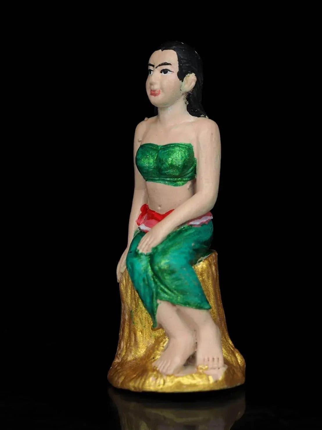 Mae Ta-Khian Golden Statue – Bunsithong Wealth & Blessing Charm | Handmade at Wat Kok Samran, Phetchabun 2023 Edition