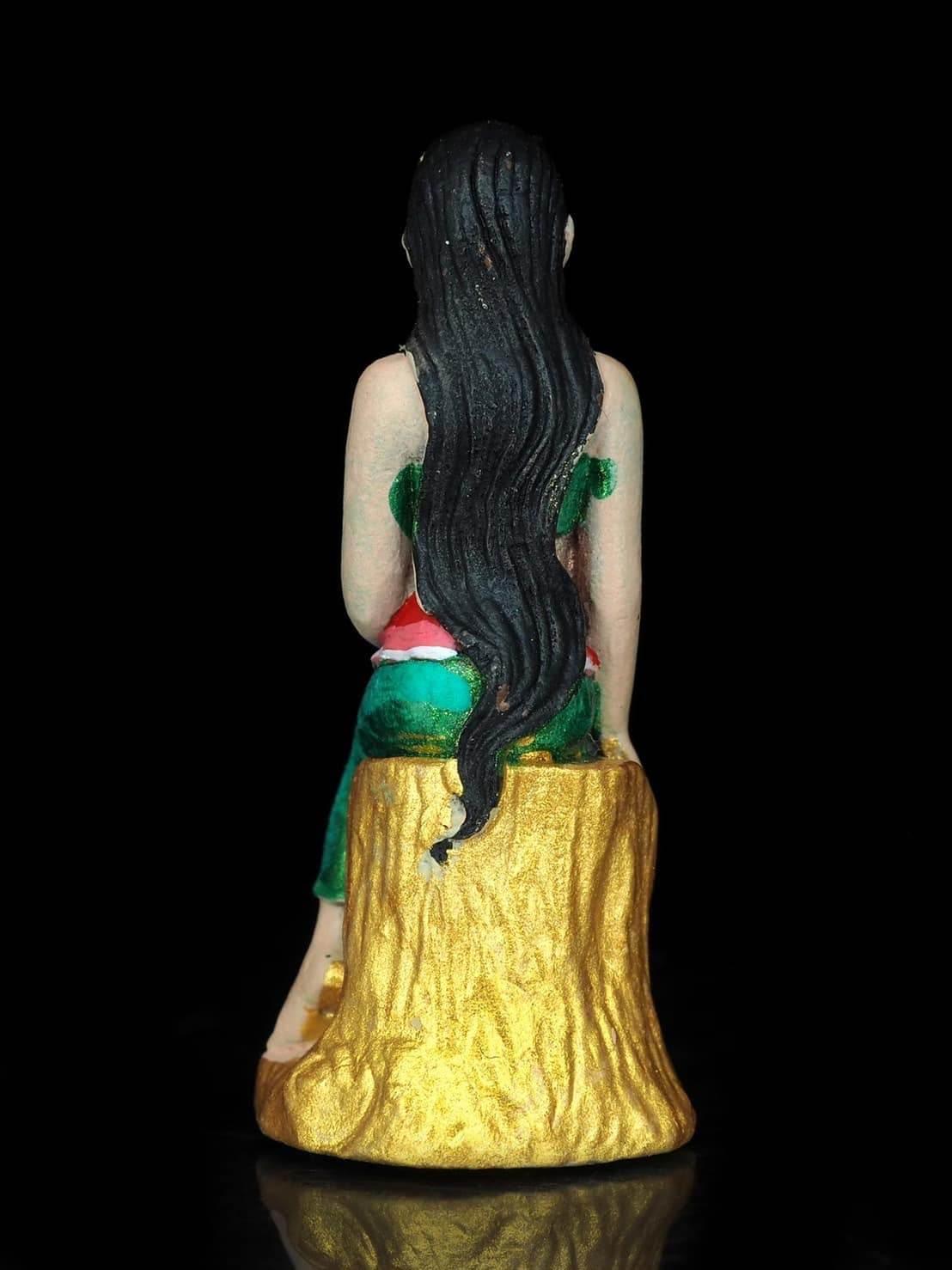 Mae Ta-Khian Golden Statue – Bunsithong Wealth & Blessing Charm | Handmade at Wat Kok Samran, Phetchabun 2023 Edition