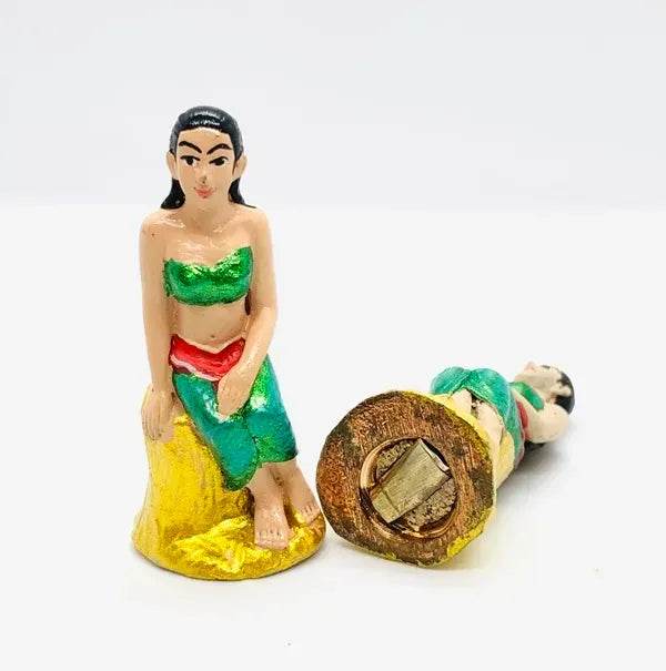 Mae Ta-Khian Golden Ta-Khian Statue – Mae Bunsithong Wealth &amp; Blessing Charm | Handmade at Wat Kok Samran, Phetchabun, 2023 Edition 黄金塔钦母神像 – 香潭女神招财祝福符 | 手工制作于碧差汶府沃特科克萨姆兰寺，2023年限定版 - Thai Blessing Co