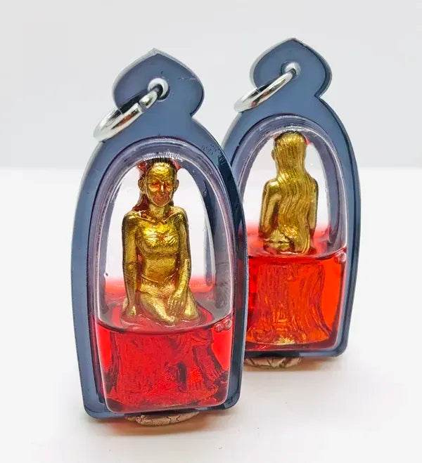 Mae Ta-Khian Golden Ta-Khian Statue – Mae Bunsithong Wealth &amp; Blessing Charm | Handmade at Wat Kok Samran, Phetchabun, 2023 Edition 黄金塔钦母神像 – 香潭女神招财祝福符 | 手工制作于碧差汶府沃特科克萨姆兰寺，2023年限定版 - Thai Blessing Co