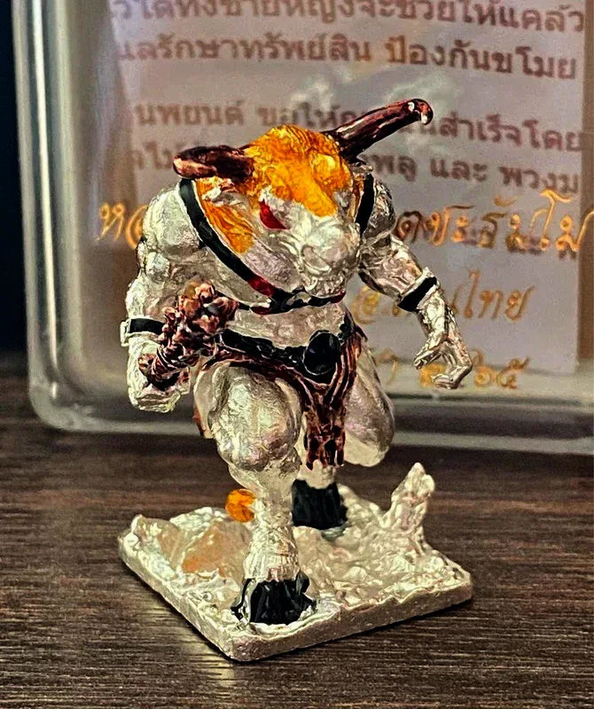 🛡️ Mahingsa Spirit Guardian “Pitak Raksa” – Protective Buffalo Effigy Talisman for Safety, Wealth & Home Blessings by Luang Pho Ngern (Wat Ban Or)