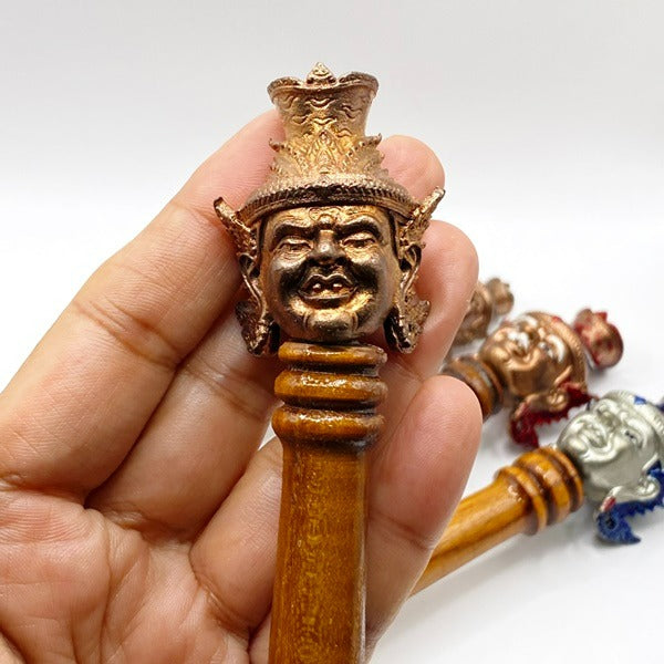 🪄 Mai Kru "Por Gae" Teacher's Wand (5 Inch Teak Wood) – Bucha Kru 64 Edition by LP Phat (Wat Huay Duan) – Ultimate Spiritual Authority