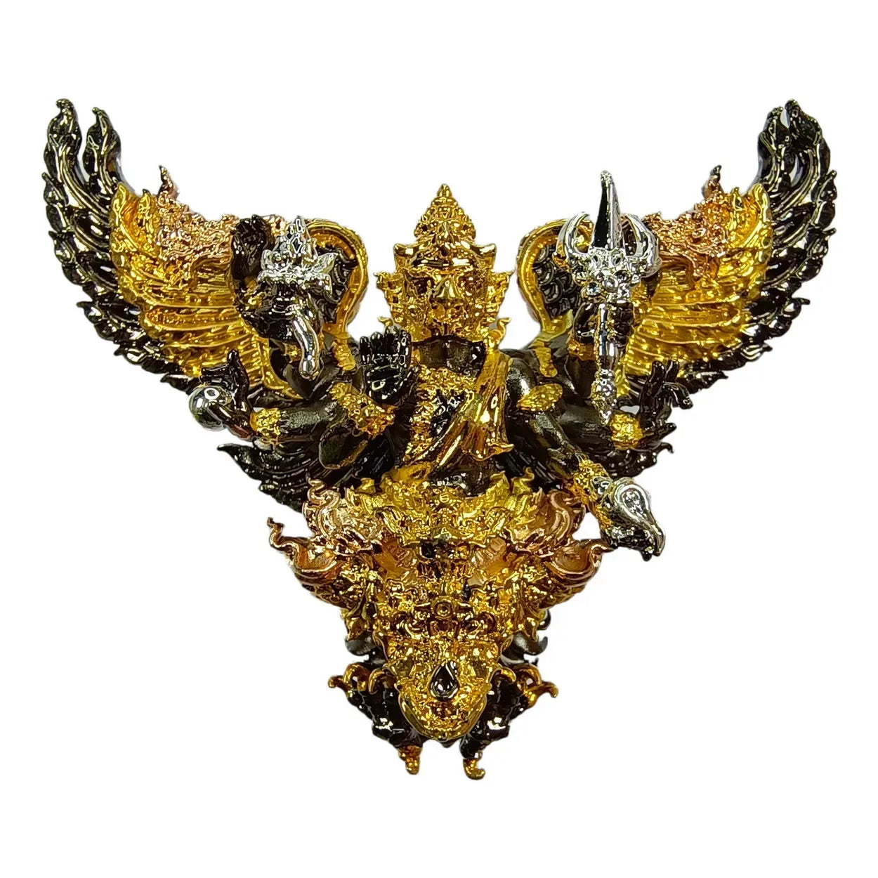 🦅 “Mangrai Garuda Supreme – Large Royal Wealth & Protection Amulet in Maha Chanuan Thong Alloy (Thai Garuda Prosperity & Power Charm)”