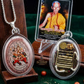 Master-Grade Esoteric Phet Phayathorn Maha Saneh Celestial Deity & Sovereign Attraction Jumbo Pink-Background Sacred Locket Edition Luang Pu In Wat Nong Mek Surin 2015 Thai Amulet Collectible
